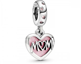 Mum Script Heart Pandora Dangle Charm Gifts of Love Trending S925 Bracelet Charms Personalized and Customized for Special Motherly Bonds