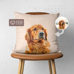 Custom Pet Pillow Using Pet Photo + Name Custom Cat Dog Pillow Personalized Cat Pillows Cases Cat Picture Pillow Pet Picture Pet Cushion