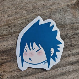 cute sasuke glossy sticker