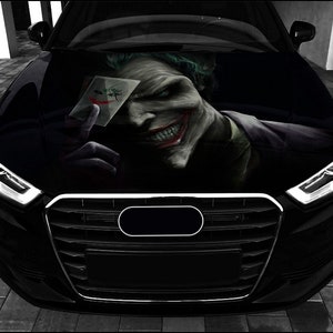 Joker Car Hood Wrap Full Color Vinyl Decal Villain Sticker