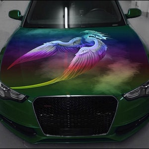 Dragon Car Hood Wrap Full Color Vinyl Decal Fantasy Sticker #5