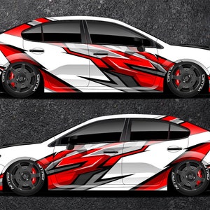 Lightning Car Side Wrap Full Color Graphics Vinyl Livery Decal Racing Stripes Sticker fit any car