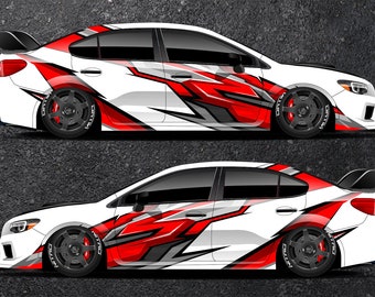 Lightning Car Side Wrap Full Color Graphics Vinyl Livery Decal Racing Stripes Sticker fit any car