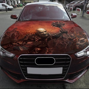 Zombie Car Hood Wrap Full Color Vinyl Decal Warrior Sticker
