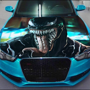 Venom Car Hood Wrap Full Color Vinyl Decal Symbiote Sticker