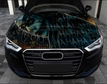 Joker Car Hood Wrap farbiger Vinyl Aufkleber Bösewicht Aufkleber # 6
