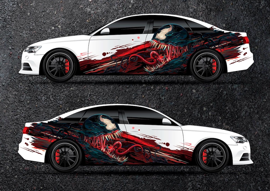 Venom Jaws Autoseite Wrap Vollfarbgrafik Vinyl Livery Aufkleber Antiheld Aufkleber passen auf jedes Auto Etsy