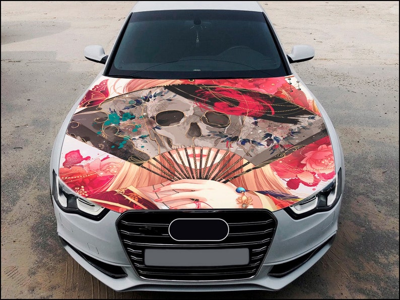 thumbnail image 2 of EARLFAMILY Japanese Geisha Anime Flower Tattoo Car Sticker - Vinyl Decal - Multicolor JDM 2 of 6