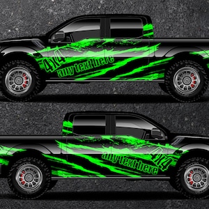 4x4 Truck Side Wrap Full Color Graphics Vinyl Livery Custom Text Decal Racing Stripes Sticker fit any car