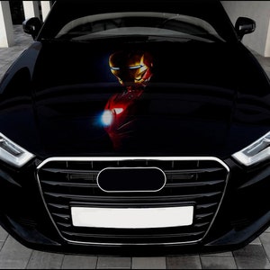 Iron Man Car Hood Wrap Full Color Vinyl Decal Avenger Sticker #3