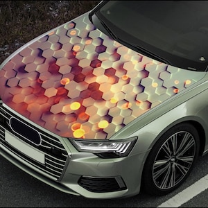 Abstract Car Hood Wrap Full Color Vinyl Decal 3D Pattern Sticker #2