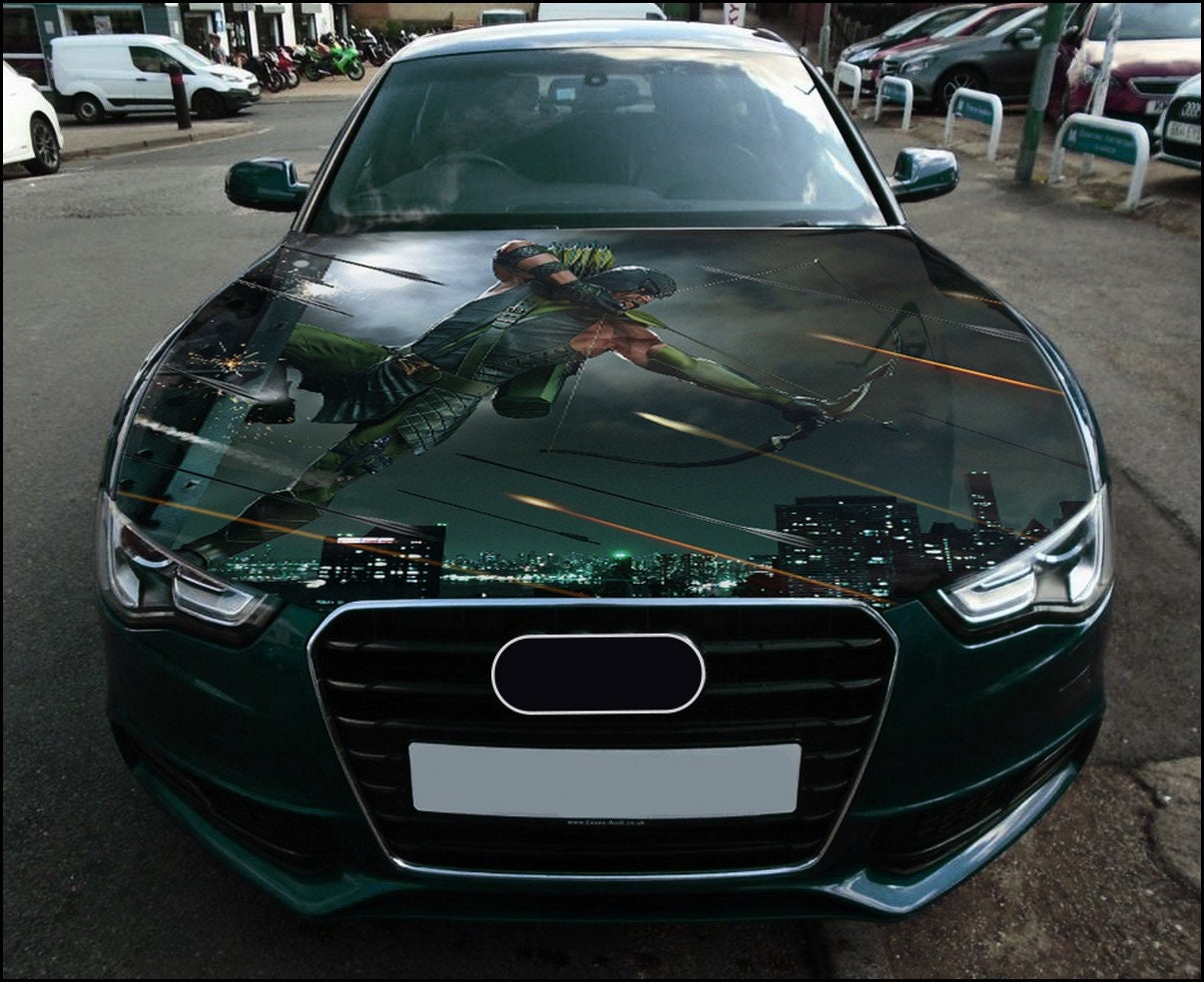 Archer Car Hood Wrap Full Color Vinyl Decal Bowman Sticker