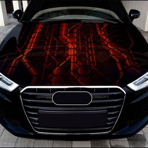 Abstract Car Hood Wrap Full Color Vinyl Decal 3D Pattern Sticker