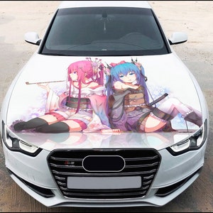 Adesivo per cofano auto con scritta &quot;Anime Girls&quot;, in vinile a colori, stile Geisha