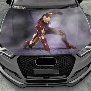 Iron Man Car Hood Wrap Full Color Vinyl Decal Avenger Sticker #2