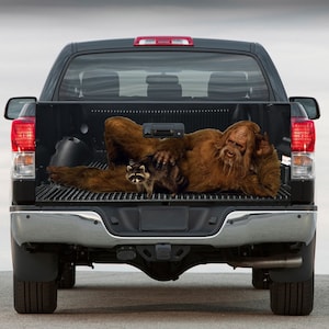 Sasquatch Tailgate Vinyl Wrap Vollfarbe Grafik Aufkleber Bigfoot Stamm Aufkleber