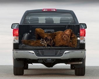 Sasquatch Tailgate Vinyl Wrap Full Color Graphics Decal Bigfoot Trunk Sticker