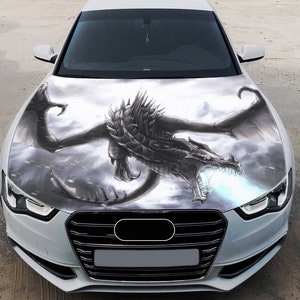 Car Hood Wrap Flying Dragon Full Color Vinyl Decal Fantasy Sticker #14