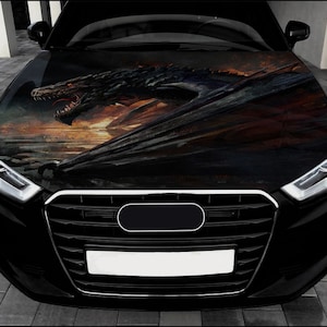 Dragon Car Hood Wrap Full Color Vinyl Decal Fantasy Sticker