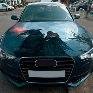 Grim Reaper Car Hood Wrap Full Color Vinyl Decal Death Sticker