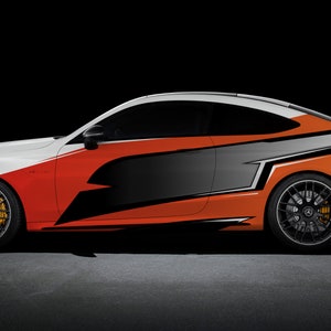 Drift Car Side Wrap Full Color Graphics Vinyl Livery Stripes Decal Racing Sticker fit any car