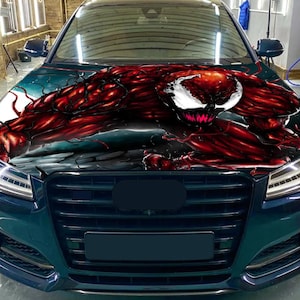 Carnage Car Hood Wrap Full Color Vinyl Decal Symbiote Sticker