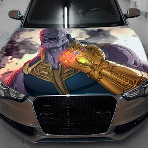 Thanos Car Hood Wrap Full Color Vinyl Decal Infinity Gauntlet Sticker
