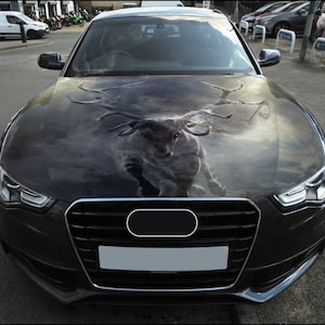Deer Car Hood Wrap Full Color Vinyl Decal Wild Animal Sticker