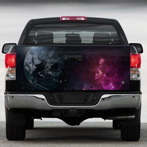 Tailgate Vinyl Wrap Full Color Graphics Decal Space Trunk Sticker