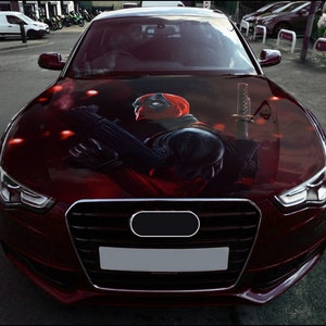 Deadpool Car Hood Wrap Full Color Vinyl Decal Antihero Sticker