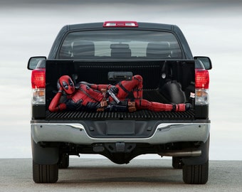 Deadpool Tailgate Vinyl Wrap Full Color Graphics Decal Antihero Trunk Sticker