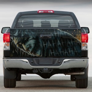 Joker Tailgate Vinyl Wrap Full Color Graphics Decal Villain Trunk Sticker