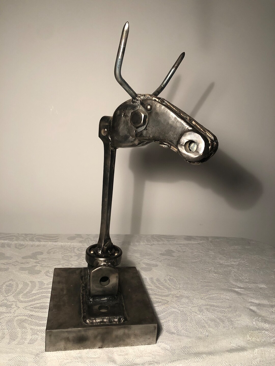 Handmade Bull Head Metal Art Sculpture Rustic Decor Etsy