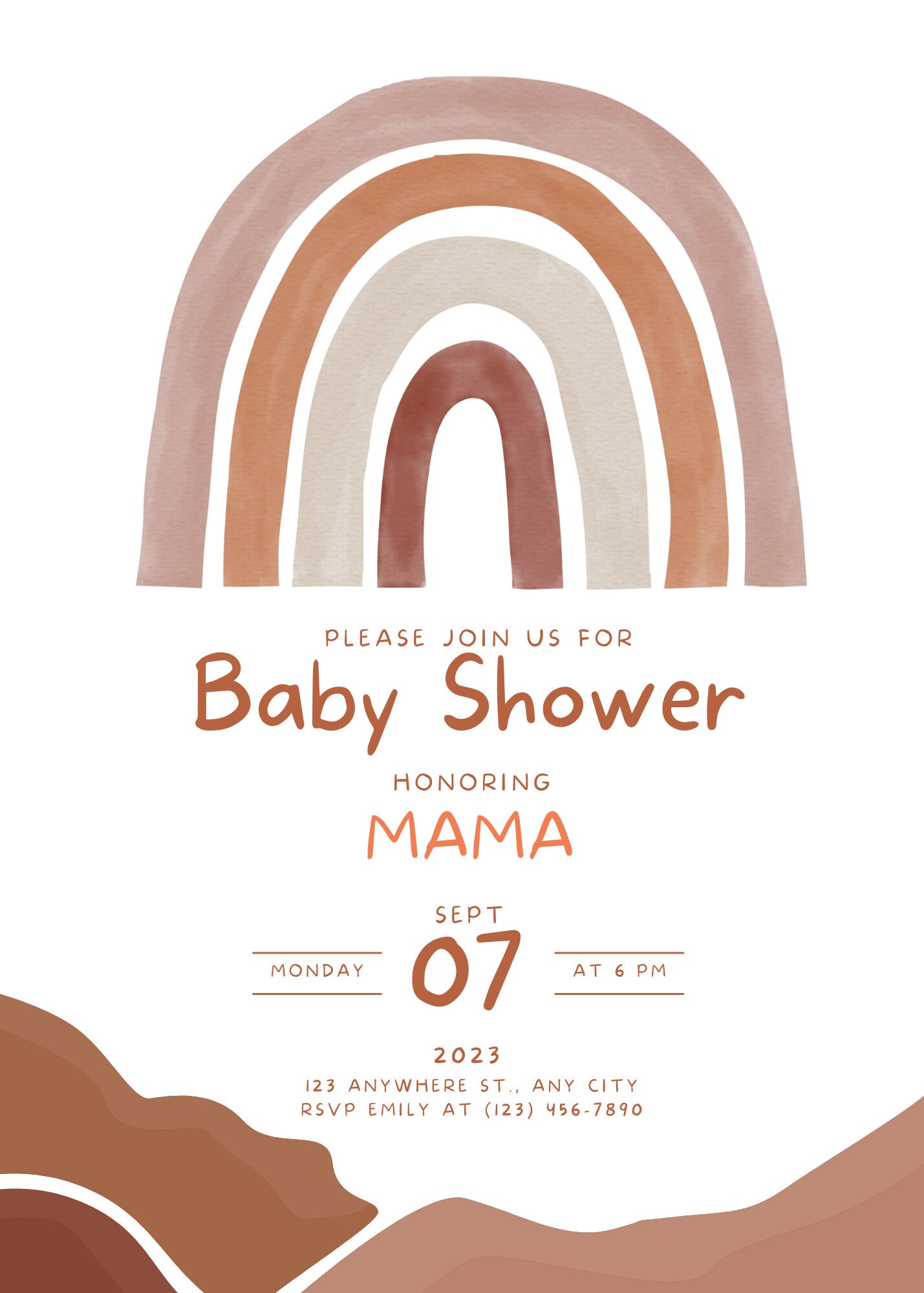 Boho Baby Shower Invitation Etsy