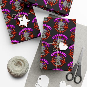Cute Gothic Goat Funny Adult Gift Wrap Papers, Naughty Present, X-Rated Humor, Adult Gag Gift, Mature Content, Wrapping Paper
