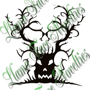 Evil Tree SVG file download cricut silhouette vinyl decals halloween