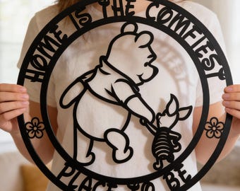 Winnie the Pooh Metal Sign: Whimsical Nursery Decor