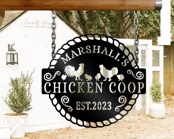 Custom Chicken Farm Metal Sign, Poultry Farm Coop Wall Art, Family Farm Sign, Chicken Coop, Hen House Sign, Mothers Day Gifts, Rooster Sign