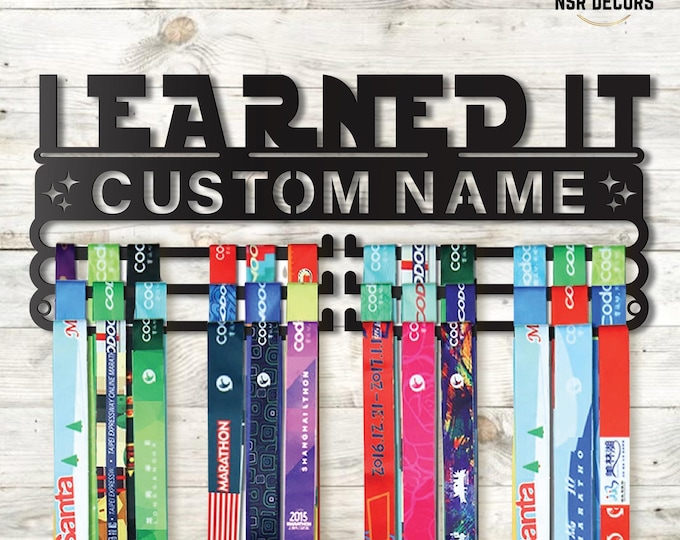 Personalized Medal Holder: Custom Name Display Rack, Sports Awards