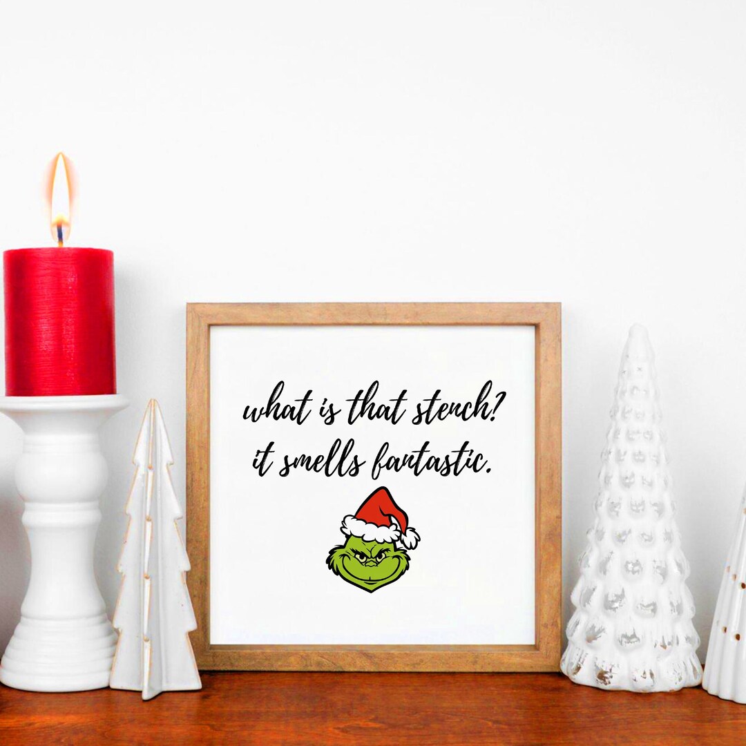Grinch Stench Bathroom Wooden Sign, Bathroom Decor, Grinch Decor