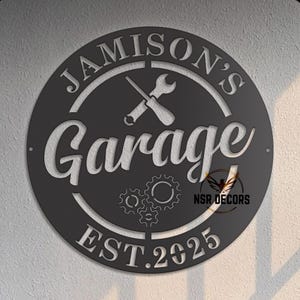 Custom Metal Garage Sign: Personalized Workshop Decor