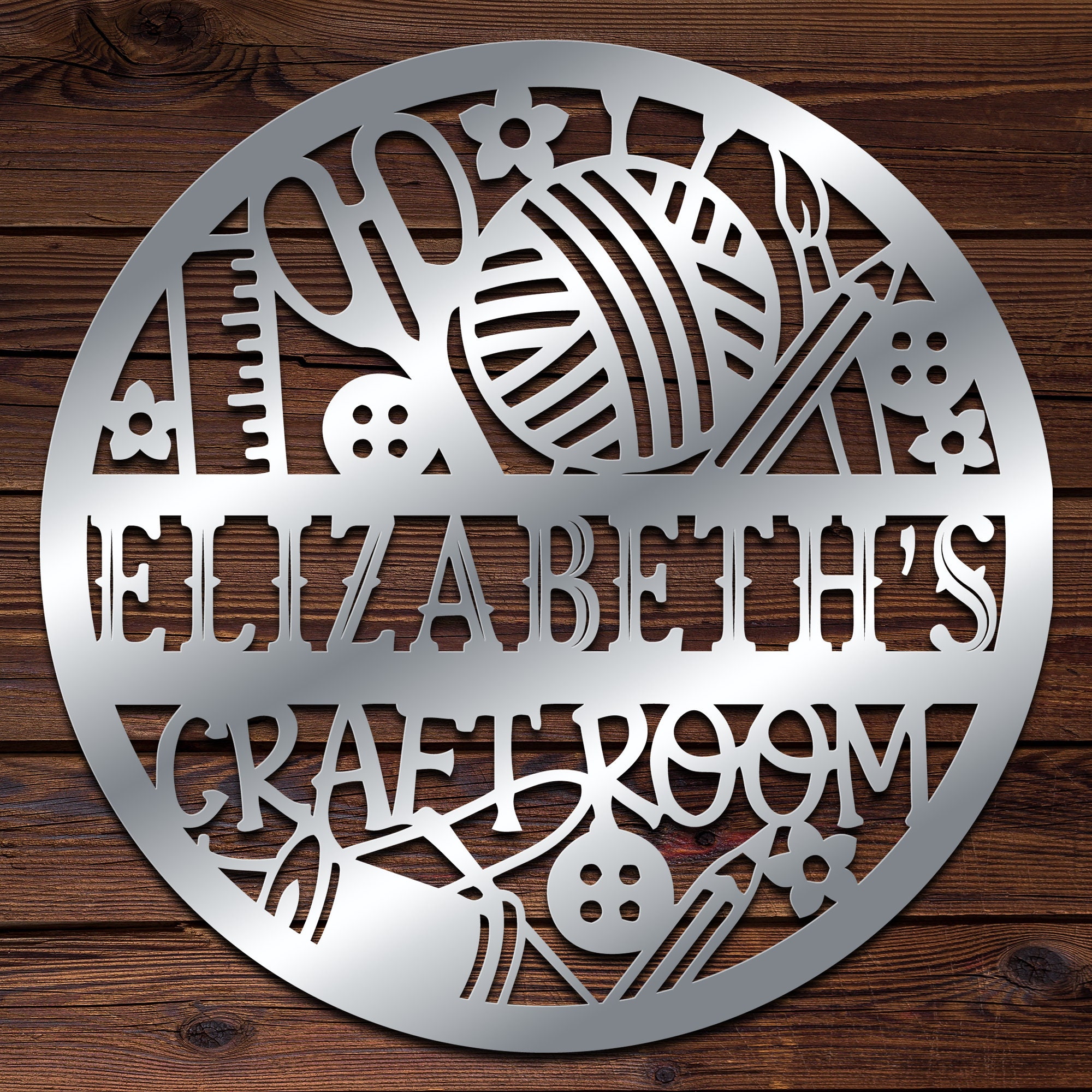 Customized Craft Room Sign, Rustic Home Craft Room Sign, Sewing