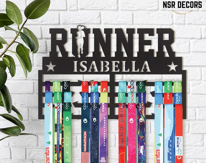 Personalized Running Medal Holder: Custom Athlete Award Display