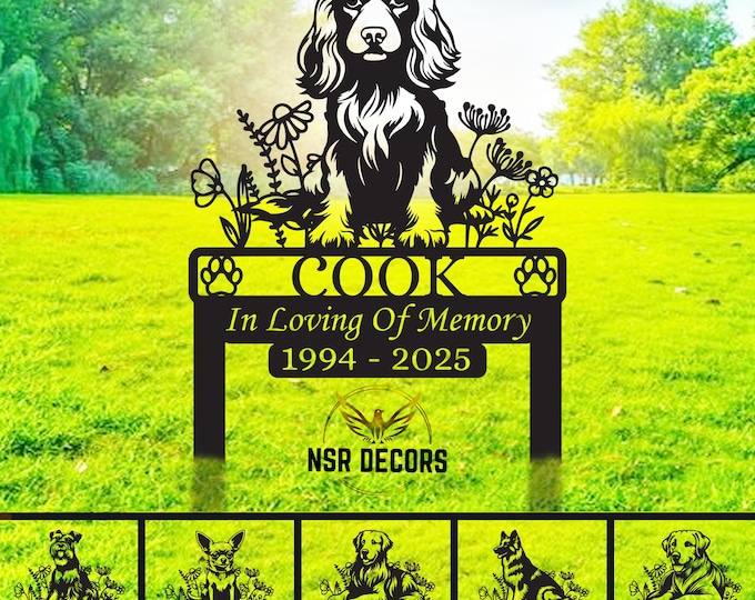 Custom Dog Breed Memorial Stake: Personalized Pet Loss Gift