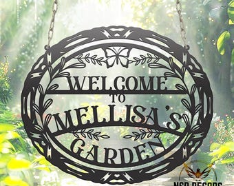 Custom Metal Garden Sign, Personalized Outdoor Decor