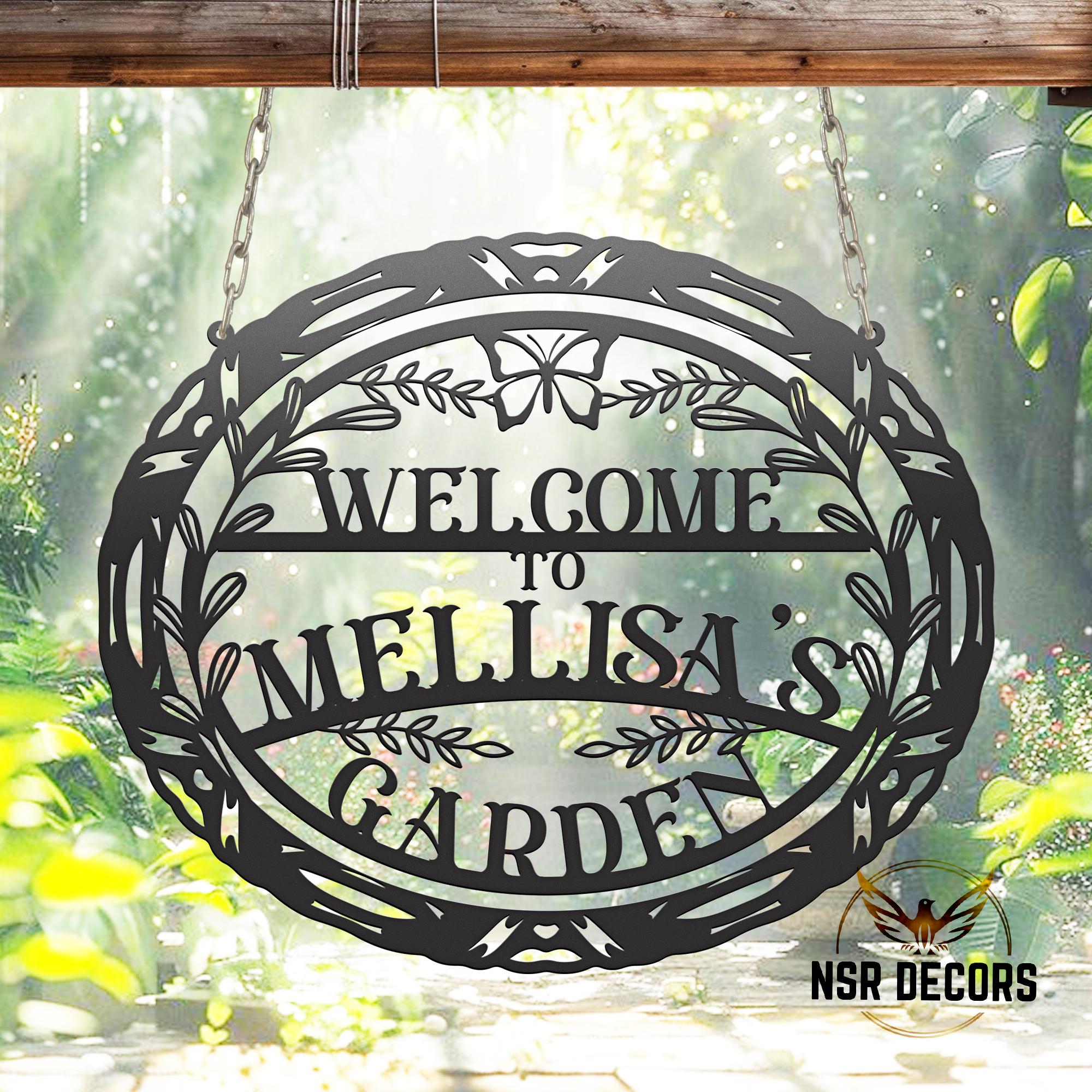 Custom Metal Garden Sign, Personalized Outdoor Decor - Etsy