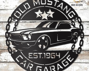 Custom Mustang Metal Sign: Garage & Mancave Decor