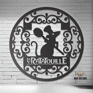 Cartello in metallo Ratatouille, arte culinaria vintage da parete, perfetto per l'arredamento della cucina, ottimo regalo per gli amanti del cibo e gli chef, ideale per gli spazi di cottura