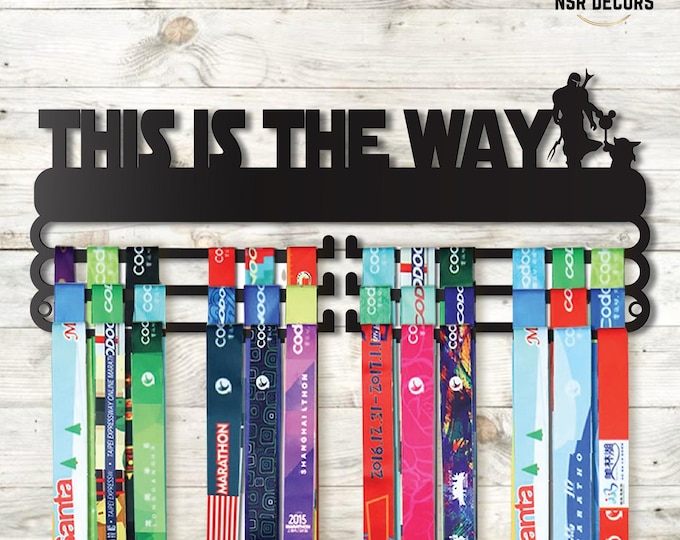 This Is The Way Medal Hanger: Star Wars Inspired Race Medal Display