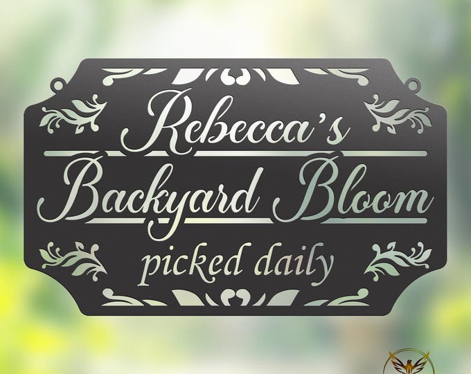 Custom Metal Garden Sign: Personalized Hanging Outdoor Decor